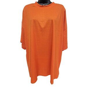 Blumin Harvest Orange Ribbed Loose Fit Top Regular One Size Hand Wash